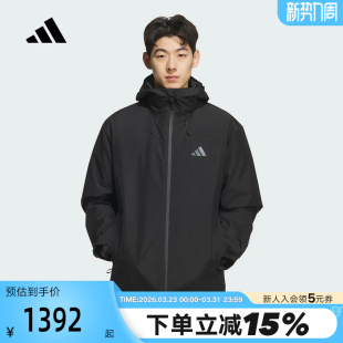 Adidas 阿迪达斯男子拒水防风保暖三合一连帽运动茄克外套KQ5501