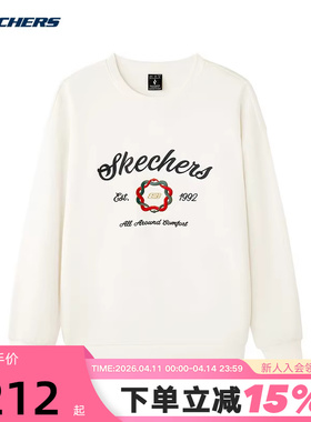 Skechers斯凯奇男子长袖套头衫运动休闲圆领卫衣 L125M058/0074