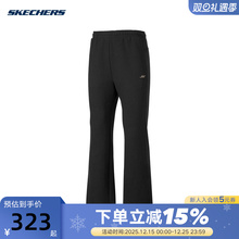 Skechers斯凯奇女裤秋冬阔腿裤针织休闲运动长裤P425W041/0018