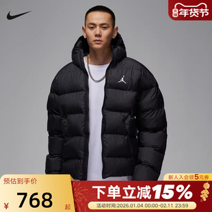 JORDAN耐克男子棉服宽松夹克冬新款保暖防泼水棉衣外套HV0533-010