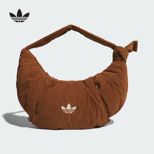 adidas阿迪达斯三叶草灯芯绒大号云朵包新款冬女单肩斜挎包KT0860