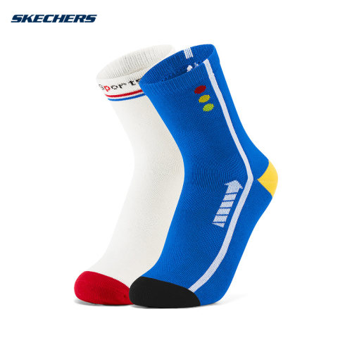 SKECHERS斯凯奇新款2026冬男童保暖袜子舒适长袜L426B028-076C