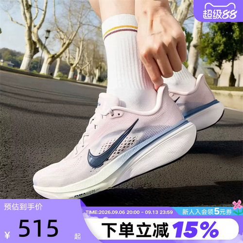 Nike耐克飞马42跑步鞋女浅紫丁香PEGASUS 42网面运动鞋IB1881-500