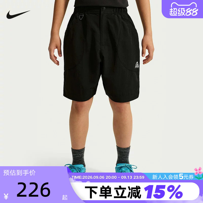 耐克夏ACG工装裤Dolomiti男大童运动休闲轻薄梭织短裤 IZ7758-010图片