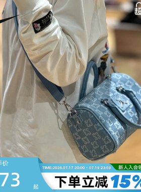 Jordan耐克单肩包男包女包满印花复古牛仔运动包手拎包IZ8440-412