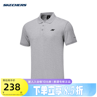 Skechers斯凯奇25夏男子运动短袖 0448 舒适休闲POLO衫 P325M041