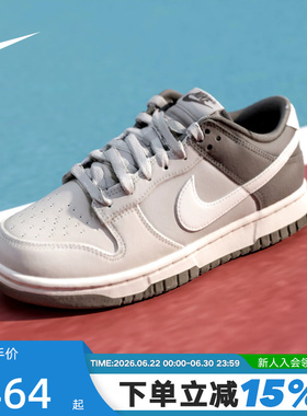 Nike耐克男鞋棕灰色Dunk Low轻便低帮复古休闲运动板鞋HF5441-009
