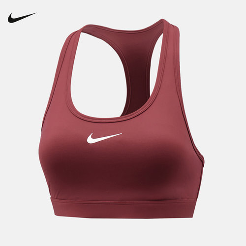 Nike耐克SWOOSH运动内衣女中强度支撑速干衬垫BRA胸衣 DX6822-654