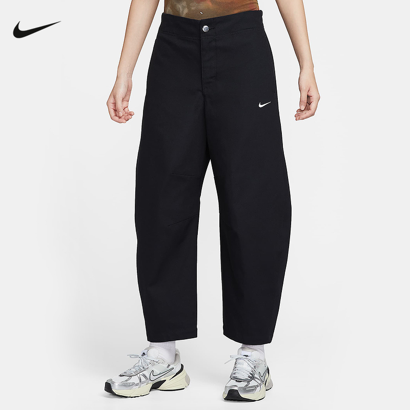 NIKE耐克女裤子2025秋新款运动裤宽松休闲梭织直筒长裤HV2087-010