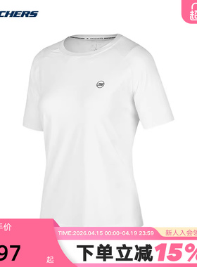 SKECHERS斯凯奇夏新款上衣女子短袖针织衫 P224W061/0019