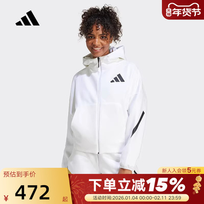 adidas阿迪达斯女装新款Z.N.E运动服连帽跑步夹克外套JE7849