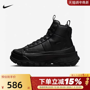 高帮厚底黑色板鞋 Nike耐克女鞋 MID冬季 ROAM FQ9065 雪地靴BLAZER