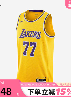 NIKE耐克男子背心NBA篮球运动无袖T恤洛杉矶湖人队球衣DN2009-741