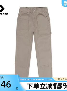 Converse匡威男子梭织长裤运动休闲宽松直筒工装裤10027337-A03