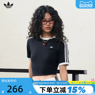 adidas阿迪达斯三叶草半袖2026新款夏女运动休闲短袖T恤 KY8127