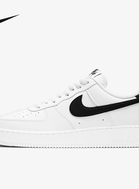 Nike耐克男鞋白色黑勾空军一号AF1板鞋低帮休闲运动鞋CT2302-100