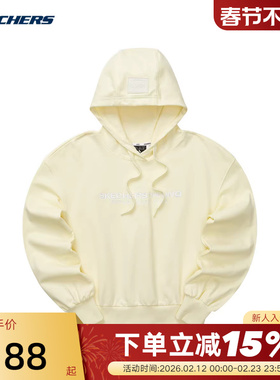 SKECHERS斯凯奇女子春季新款运动休闲连帽卫衣 L124W058/0218