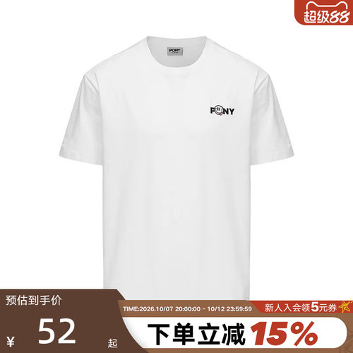 PONY波尼夏季新款轻户外系列女子运动休闲短袖T恤 252U2AT01