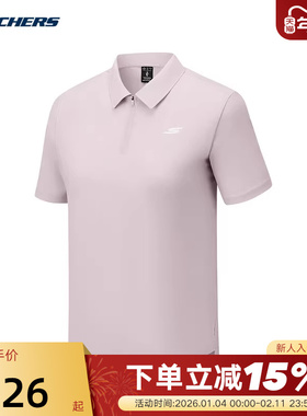 Skechers斯凯奇春夏女百搭舒适透气针织短袖POLO衫 P325W097/02J2