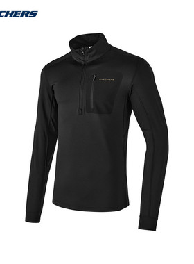 Skechers斯凯奇男子春季新款针织套头卫衣 P124M007/0018