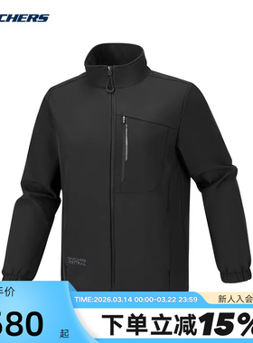 Skechers斯凯奇男士秋冬加绒舒适保暖梭织外套 P126M041/0018
