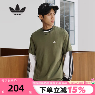 短袖 adidas阿迪达斯4.0 LOGO半截袖 透气夏男基础情侣款 JD2797 T恤