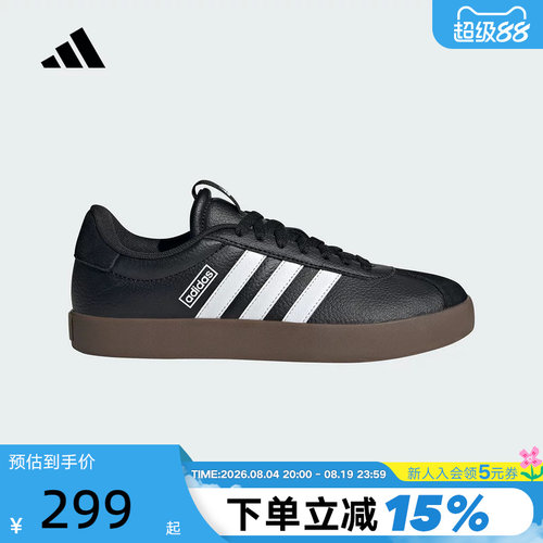 adidas阿迪达斯T头鞋VL COURT 3.0德训板鞋女运动休闲鞋 ID8796