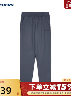 Skechers斯凯奇男子运动裤休闲舒适直筒裤梭织长裤 L324M064/026R