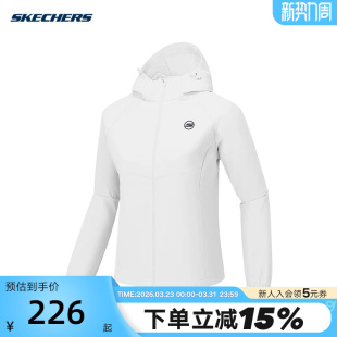 0019 P424W023 Skechers斯凯奇秋新款 女连帽梭织外套