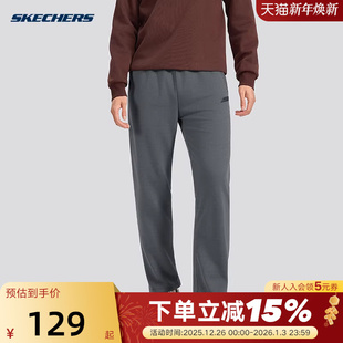 P425M132 宽松直筒运动休闲裤 013P 男针织长裤 Skechers斯凯奇冬季