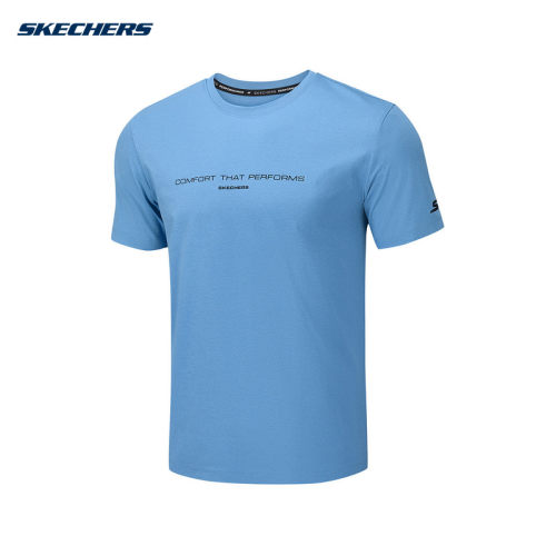 Skechers斯凯奇2026夏季男士舒适运动短袖休闲针织T恤衫 P226M089