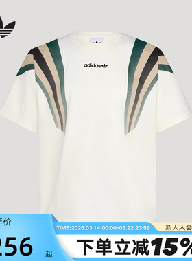 adidas阿迪达斯三叶草Santiago半截袖2026春男大号短袖T恤 KW2016