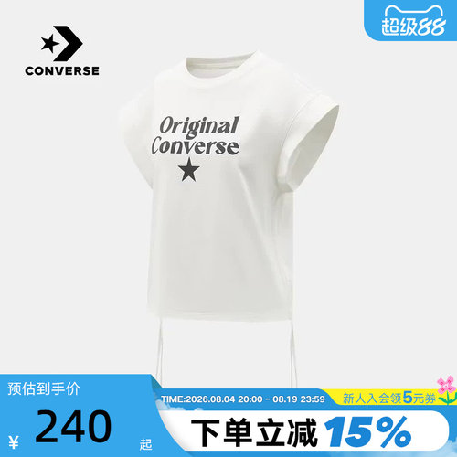 Converse匡威2026夏季女子短袖潮流百搭运动休闲T恤衫 WCK110-W70