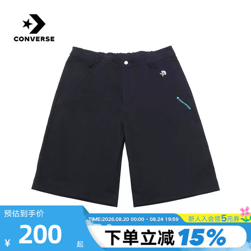 Converse匡威2026夏男子运动休闲裤舒适透气梭织短裤 MCK180-023