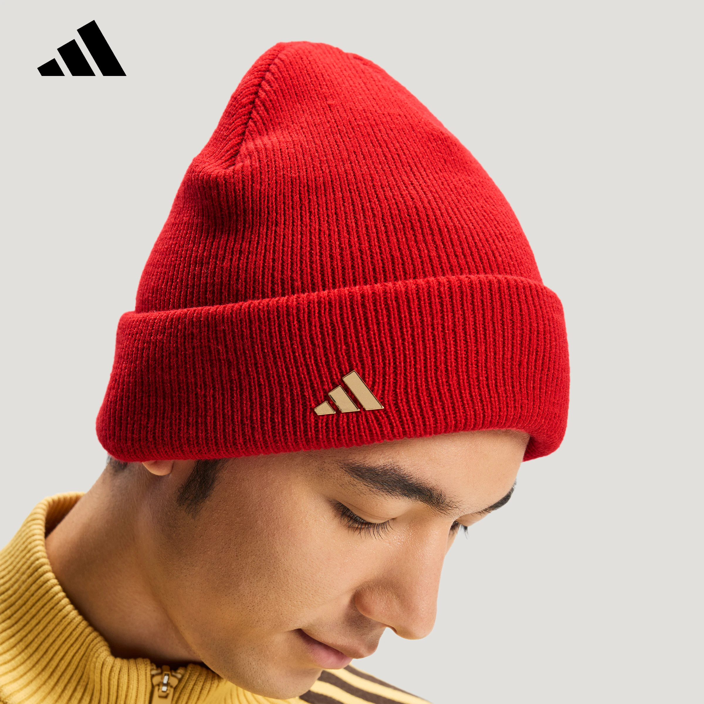 adidas阿迪达斯新年款马年红色护耳保暖毛线冷帽男女针织帽KS0307,运动包/户外包/配件,运动帽,淘宝优惠券,粉丝福利购,淘宝优惠卷