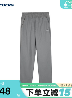 Skechers斯凯奇男子运动长裤直筒梭织舒适休闲裤 L324M064/040R