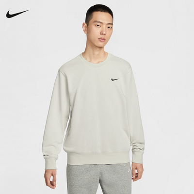 Nike耐克男卫衣2026春新款法式毛圈印花圆领运动套头衫IR0104-072