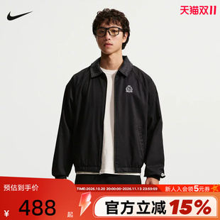 NIKE耐克男子翻领夹克26冬新款百搭学院风休闲运动外套IO4163-010