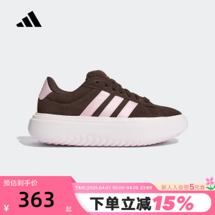 COURT运动鞋 KI5137 秋冬女GRAND adidas阿迪达斯网球风厚底板鞋