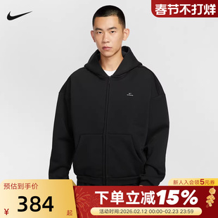 耐克男子篮球连帽衫冬新款THERMA-FIT宽松加绒保暖卫衣IO3690-010