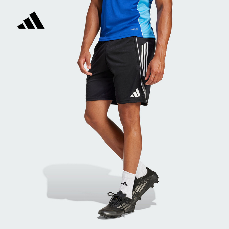 adidas阿迪达斯足球训练三分裤2025秋男Tiro 25针织短裤 JF0571