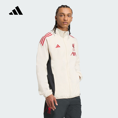 adidas阿迪达斯利物浦足球立领修身训练服外套男梭织夹克 JV6571