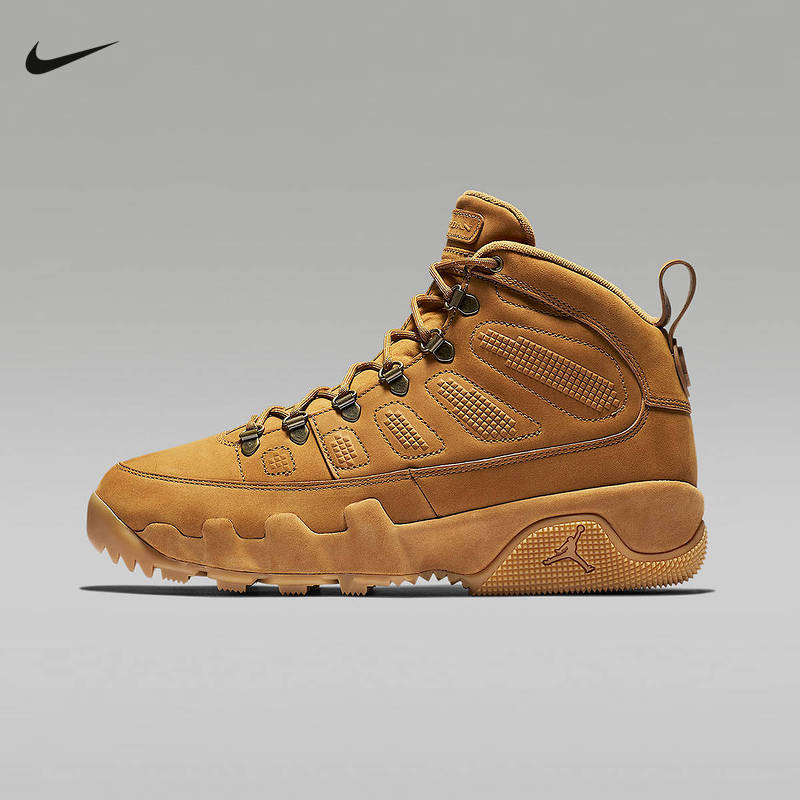 JORDAN耐克男鞋冬日户外风靴子冬新款AJ9小麦色运动靴AR4491-700