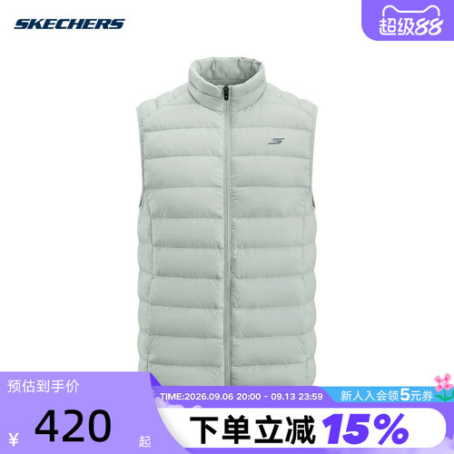 SKECHERS(斯凯奇)（新品）2026冬男羽绒背心 P426M015-00KW