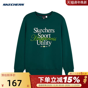 L324W019 针织套头卫衣 00XW 女上衣圆领长袖 斯凯奇秋新款