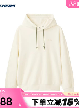 SKECHERS斯凯奇冬女子加绒保暖针织连帽卫衣 L424W005/00V7