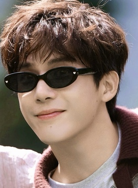 王安宇同款爱心小框椭圆猫眼墨镜女街拍海边防晒防紫外线太阳眼镜