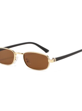 jennie同款墨镜女复古茶色小方框老钱风街拍太阳眼镜防晒防紫外线