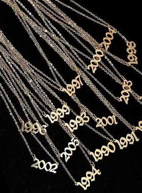 birthday year necklace Womens gift  项链饰品潮流生日配饰