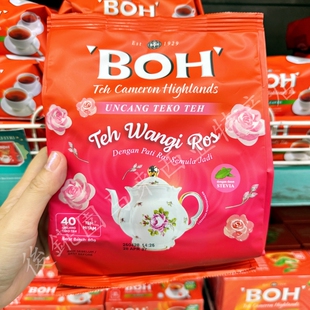 满88 40茶包 马来西亚BOH宝乐 金马伦特级高山茶玫瑰花红茶 包邮